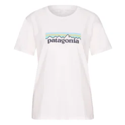 Patagonia Damen W' S PASTEL P-6 LOGO ORGANIC CREW T-Shirt - Nachhaltiges Bio-Baumwollshirt für Bergsport