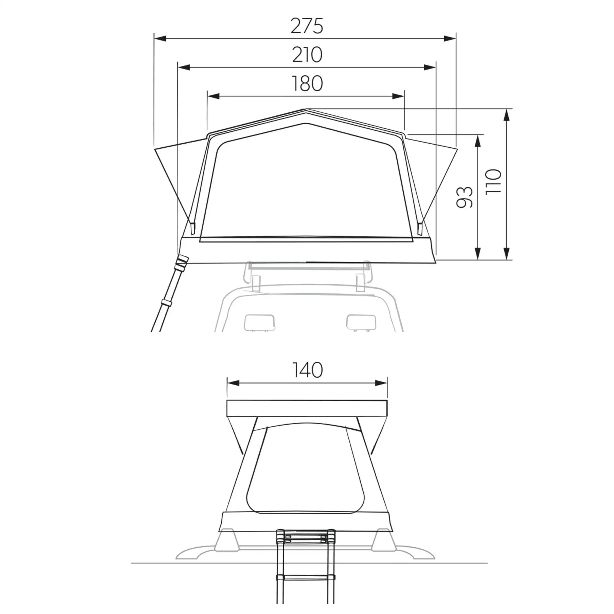 Dometic TRT 140 AIR Dachzelt | Leichtes, robustes Dachzelt für Camping und Abenteuer 28 Dometic TRT 140 AIR Dachzelt | Leichtes, robustes Dachzelt für Camping und Abenteuer – Bild 26